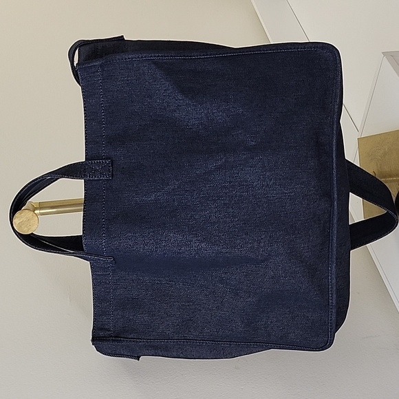 Theory Denim Blue Tote Bag Office Siren - Picture 4 of 16